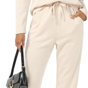 Cakulo Womens 2 Piece Lounge Sets 2024 Fall Outfits Jogger Sweat Pants Set Sweatsuits Matching Track Suits