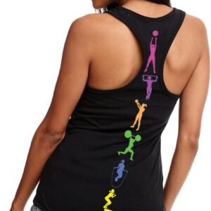 Women’s Colorful Workout Lifting Fitness Moves Burnout or Tri Blend Tank Top