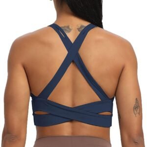 Aoxjox Women’s Workout Sports Bras Fitness Trainning Infinity Gym Bra Yoga Crop Tank