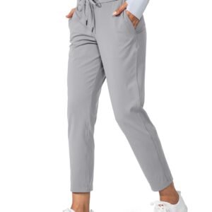 G Gradual Women’s Pants with Deep Pockets 7/8 Stretch Ankle Sweatpants for Golf, Athletic, Lounge, Travel, Work