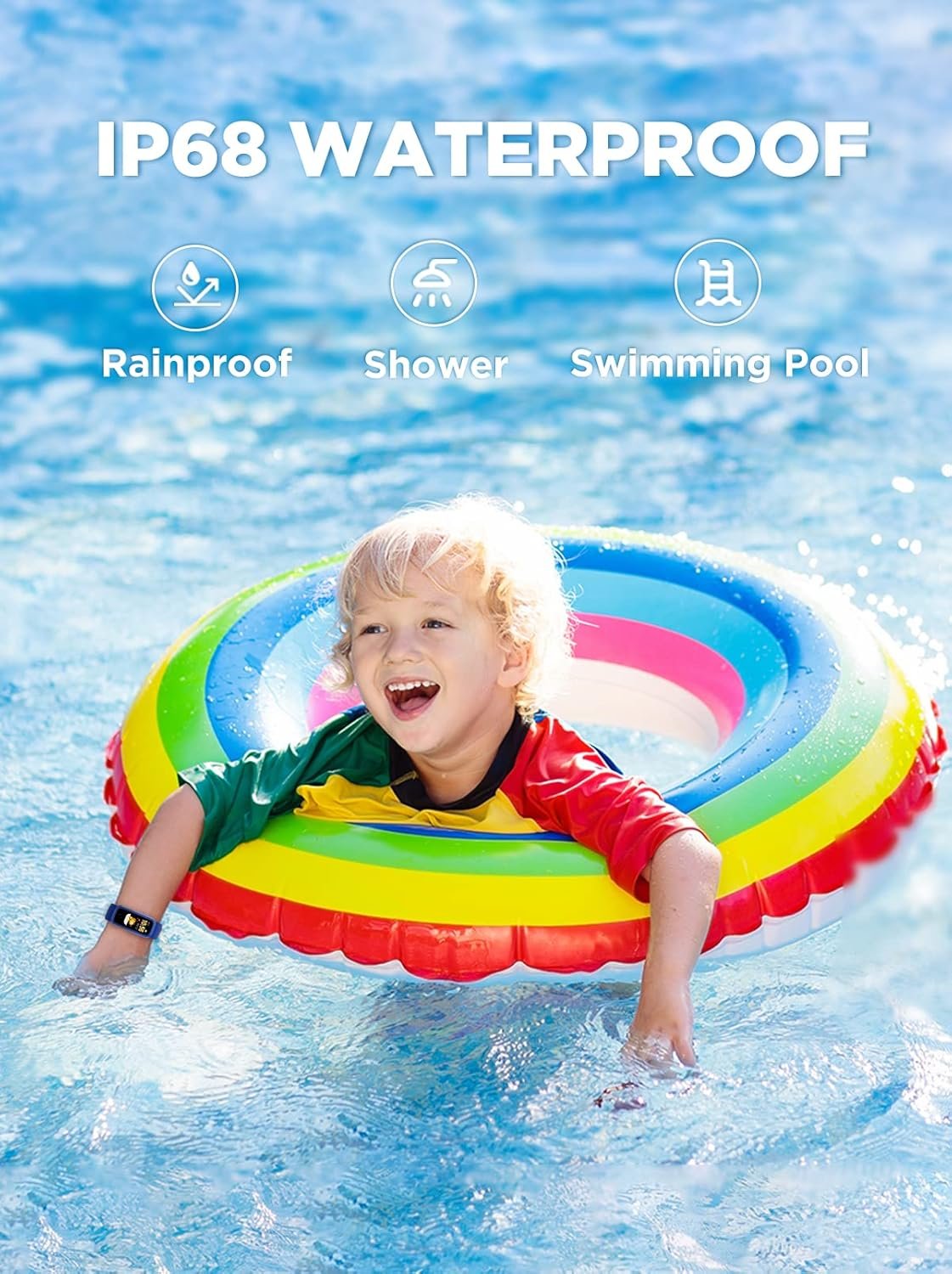 BIGGERFIVE Vigor Kids Fitness Tracker for Girls & Boys Ages 5-15, Kids Watch with IP68 Waterproof, Pedometer, Activity Tracker with Heart Rate & Sleep Monitor, Calorie & Step Counter Watch - Image 8