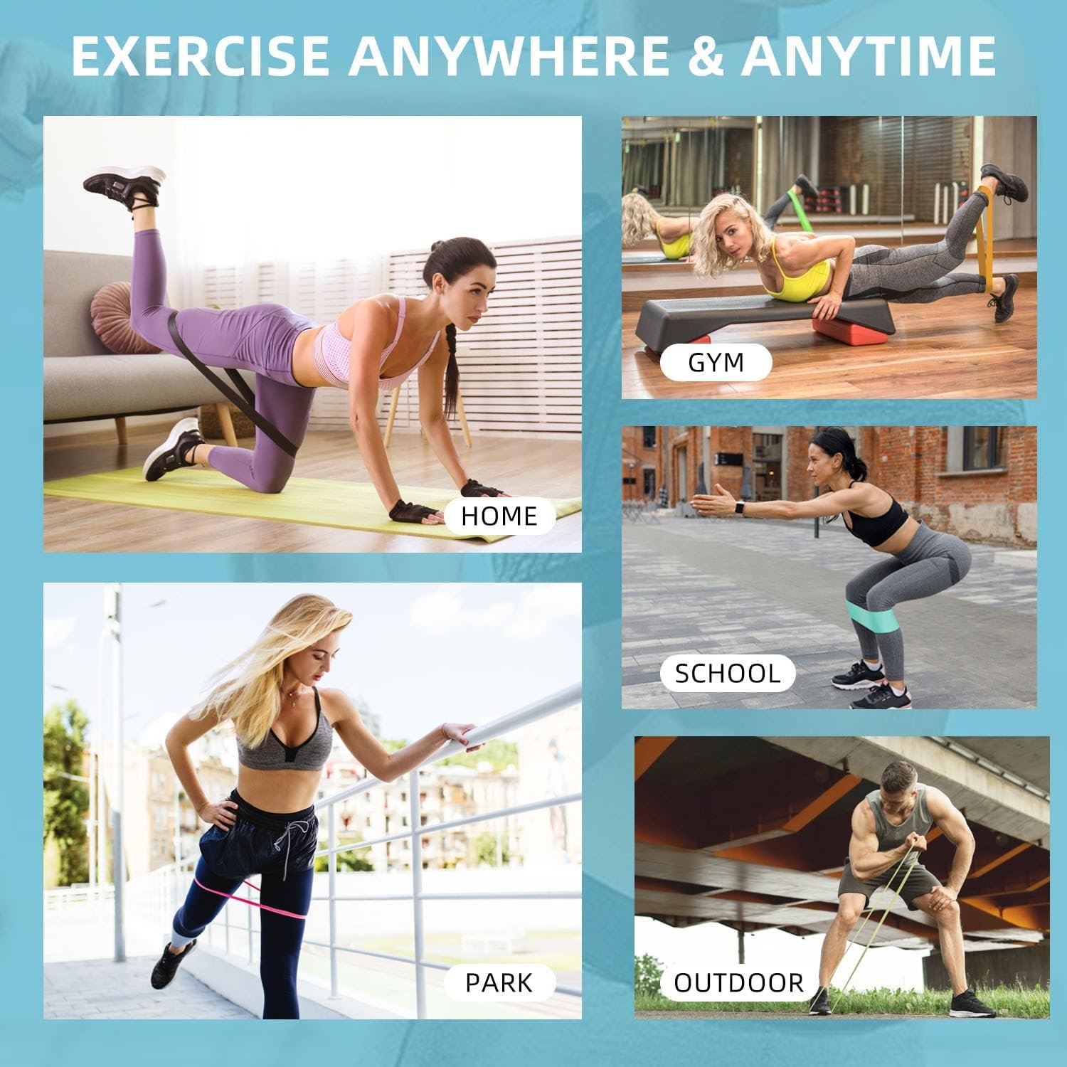 Resistance Bands, Pull Up Bands, Pull Up Assist Band Exercise Bands for Men & Women Working Out, Body Stretching, Physical Therapy, Muscle Training - Image 7