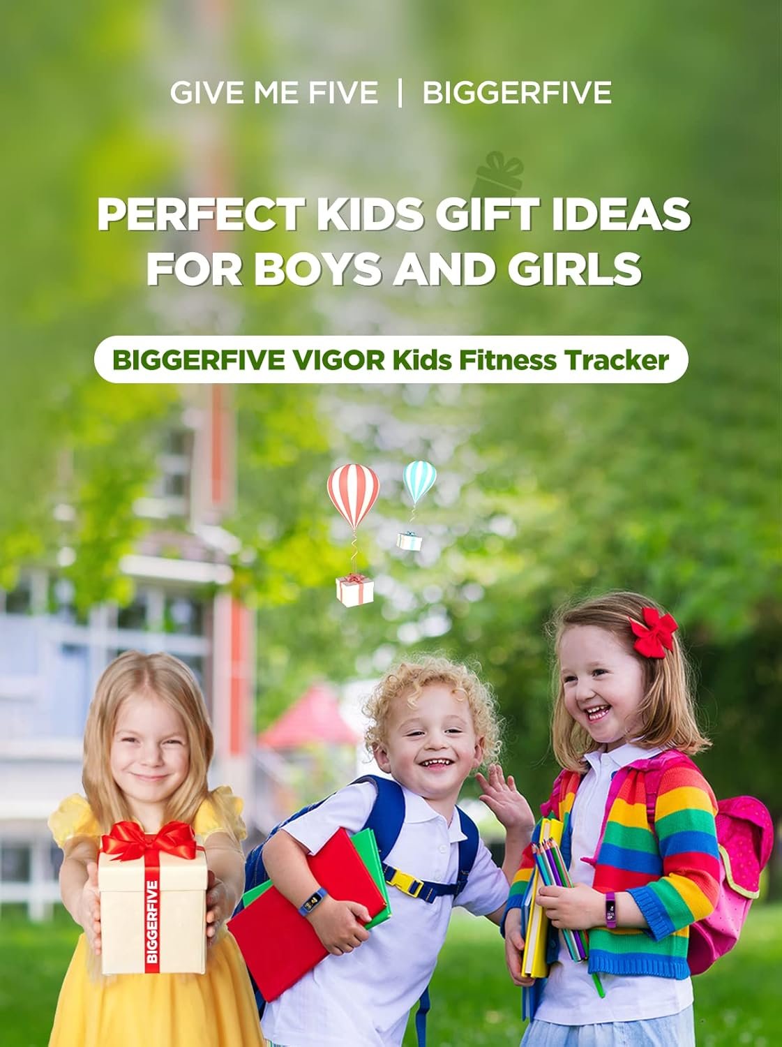 BIGGERFIVE Vigor Kids Fitness Tracker for Girls & Boys Ages 5-15, Kids Watch with IP68 Waterproof, Pedometer, Activity Tracker with Heart Rate & Sleep Monitor, Calorie & Step Counter Watch - Image 9