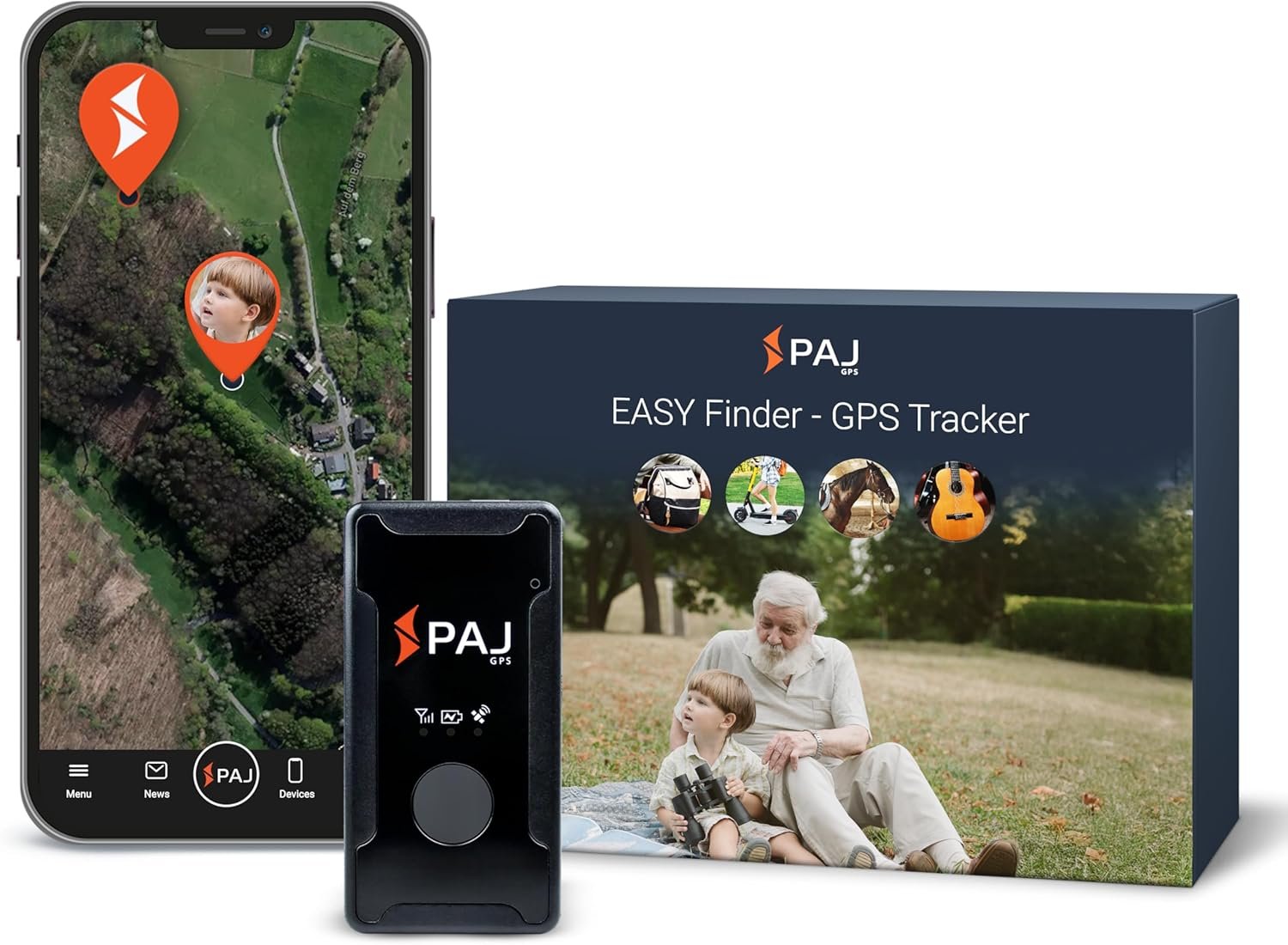PAJ GPS Easy Finder 4G – GPS Tracker for Kids, Seniors/Elderly & Loved Ones – Real-Time Location Tracker Device, SOS/Emergency Button, Voice Messages, Up to 14 Days Battery - Subscription Required - Image 2