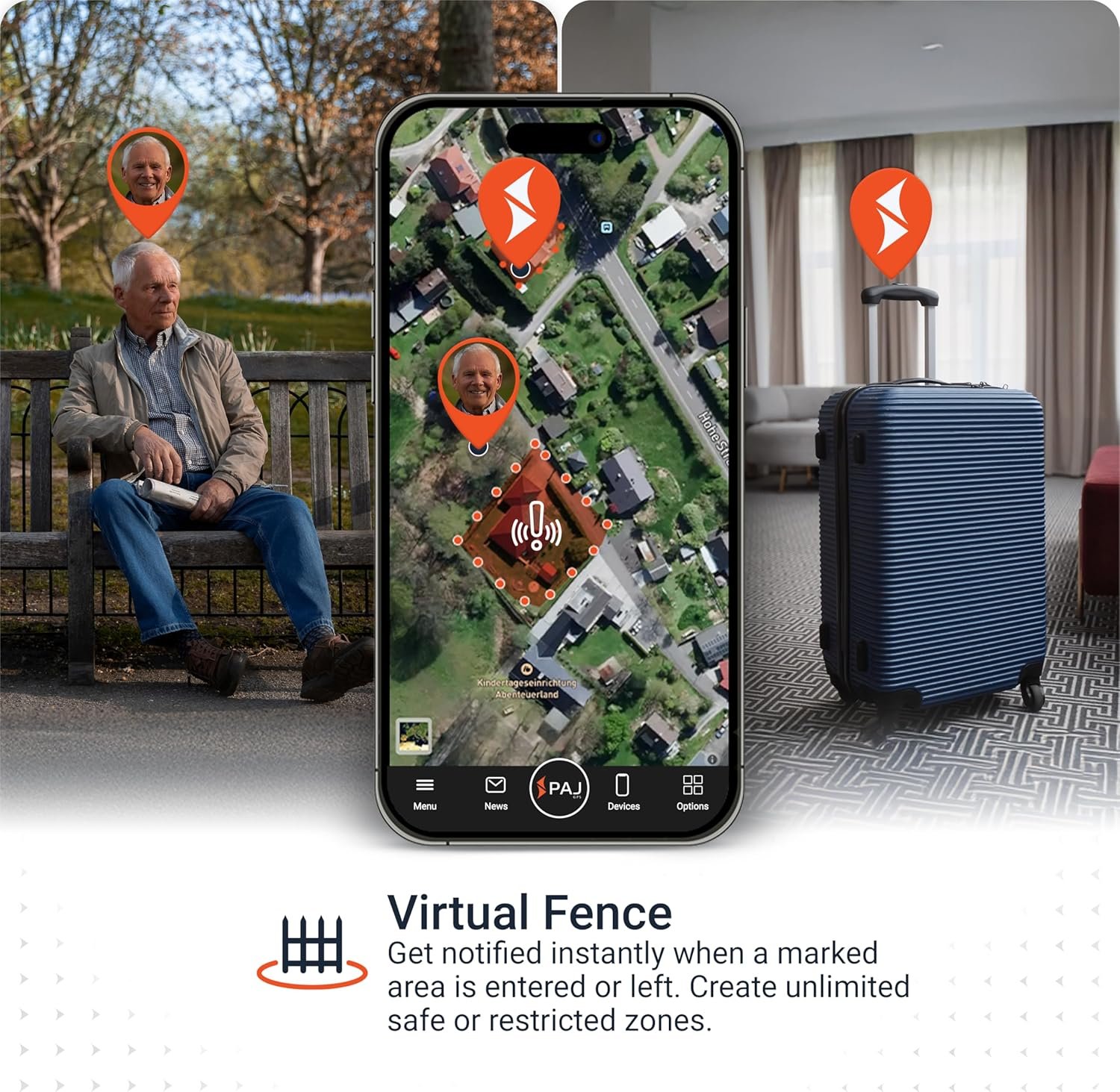 PAJ GPS Easy Finder 4G – GPS Tracker for Kids, Seniors/Elderly & Loved Ones – Real-Time Location Tracker Device, SOS/Emergency Button, Voice Messages, Up to 14 Days Battery - Subscription Required - Image 4