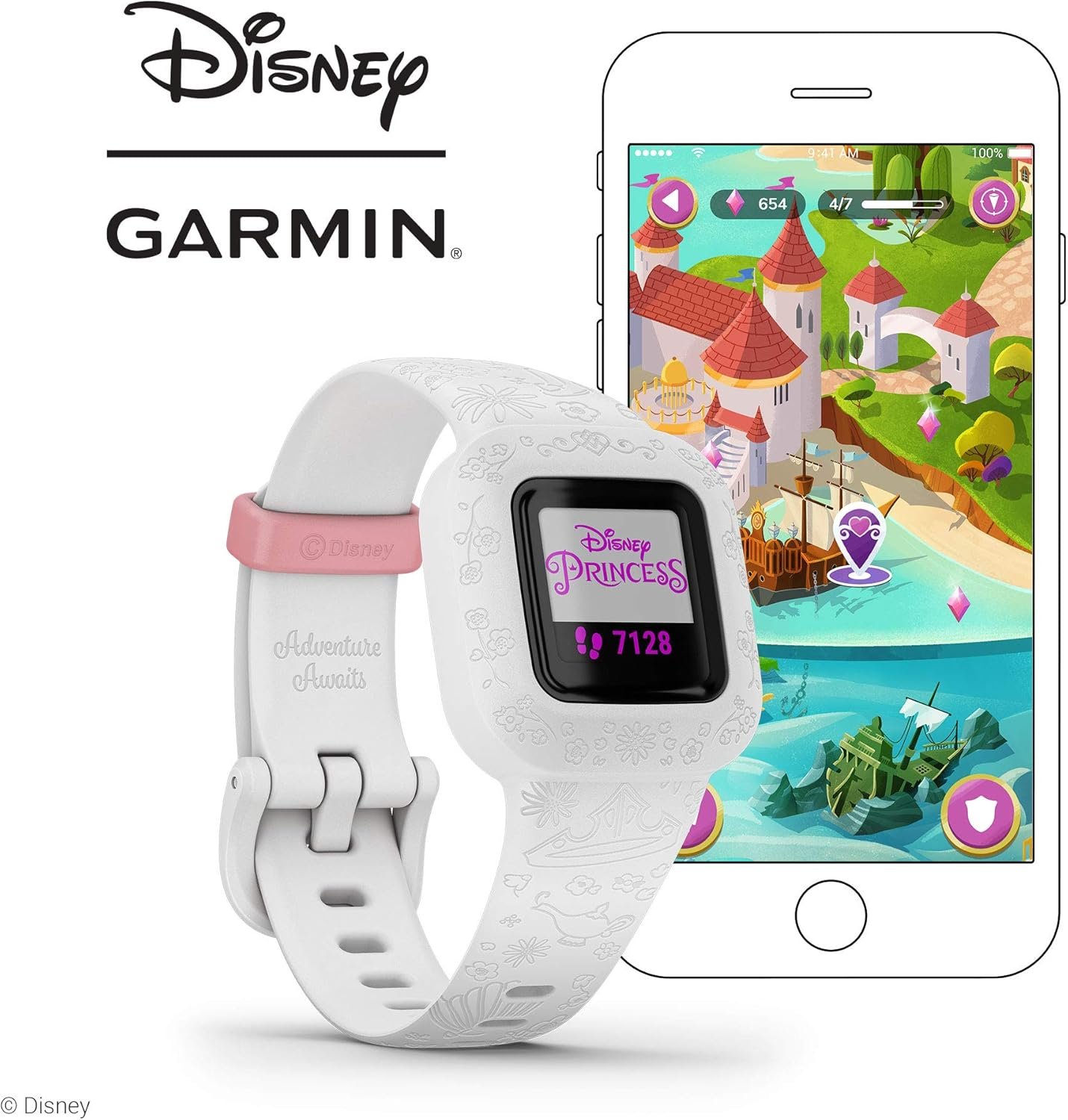 Garmin vivofit jr. 3, Fitness Tracker for Kids, Swim-Friendly, Up to 1-Year Battery Life, Disney Princess - Image 3