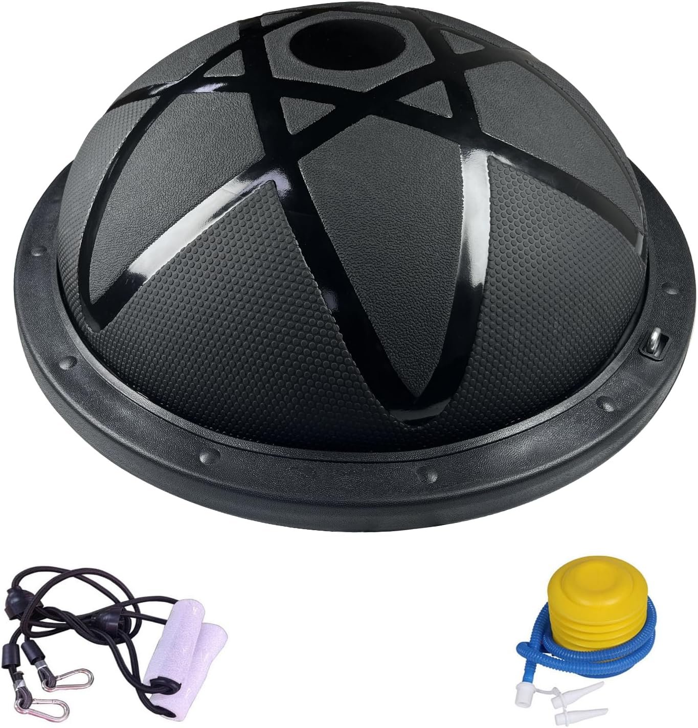 Half Exercise Ball Trainer-Balance Ball | Core Ball for Exercise-Balance Ball Trainer,Therapy Ball,Full Body Medicine Workout and Yoga&Pilates - for Home Gym Workouts (23In), Black - Image 2