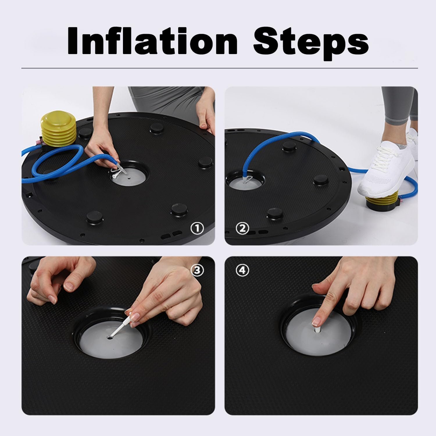 Half Exercise Ball Trainer-Balance Ball | Core Ball for Exercise-Balance Ball Trainer,Therapy Ball,Full Body Medicine Workout and Yoga&Pilates - for Home Gym Workouts (23In), Black - Image 10