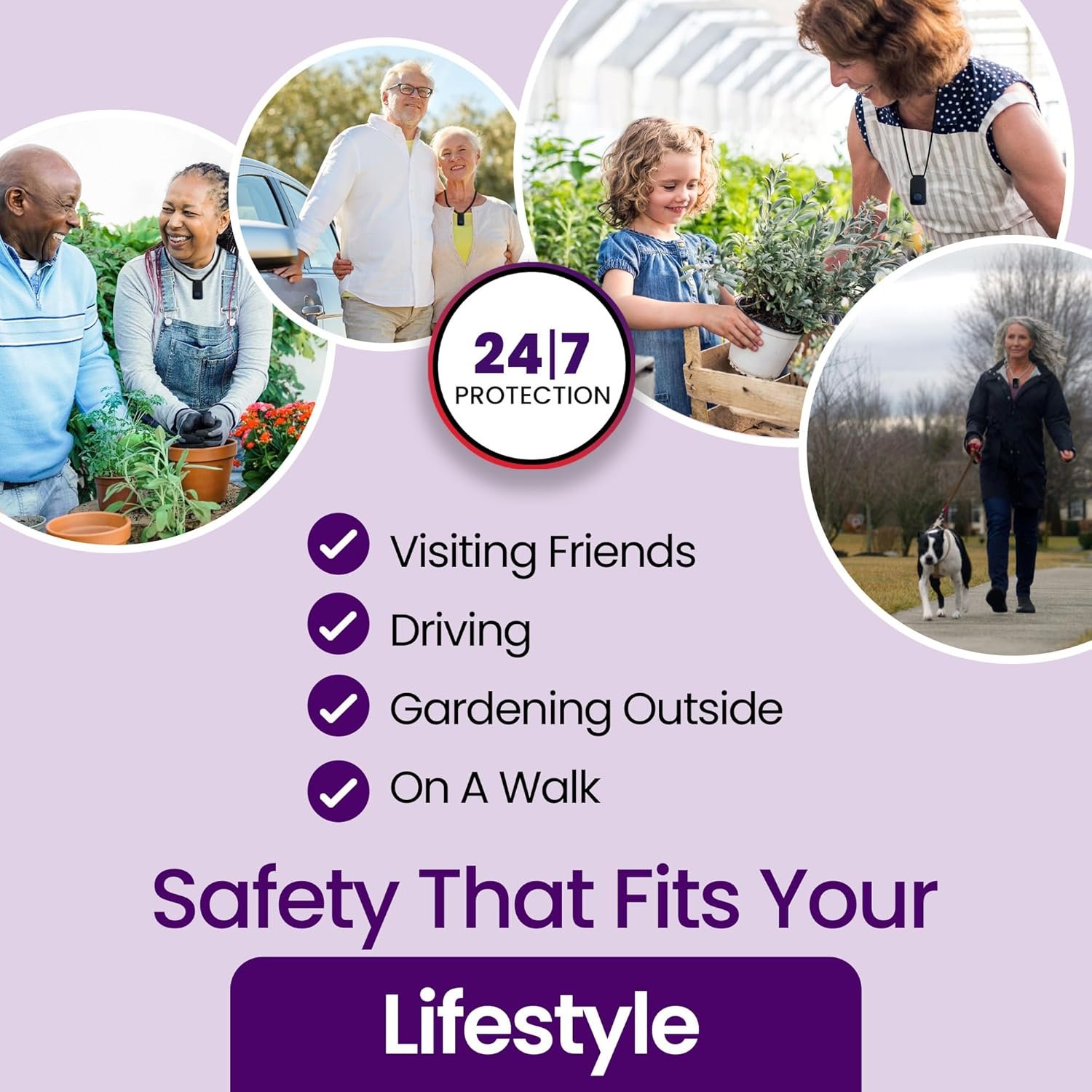 Medical Guardian MGMini | Medical Alert Device for Seniors | Water-Resistant, Emergency Call Button, 24/7 Monitoring, Step Counter, GPS Tracking | Monthly Subscription Required | Black - Image 5